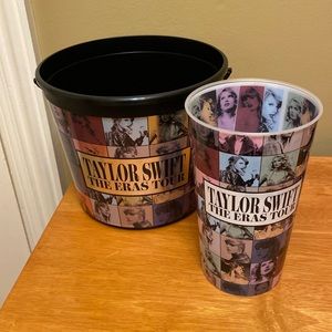 TAYLOR SWIFT POPCORN BUCKET AND CUP THE ERAS MOVIE